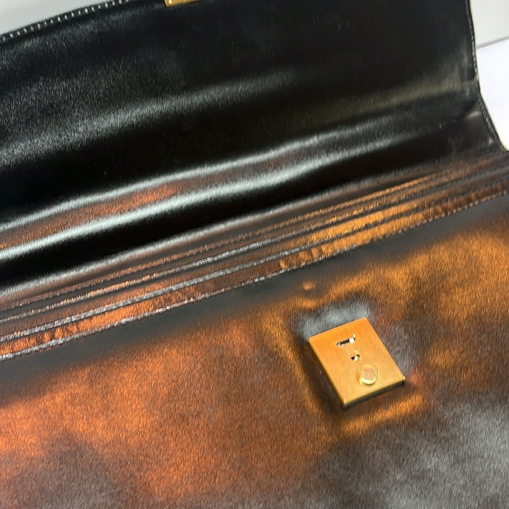 Heritage Black Leather Briefcase - Picture 8 of 13